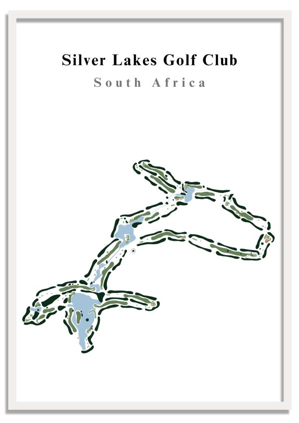 Silver Lakes Golf Club - South Africa – Minimalist Golf Course Print