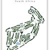 Stellenbosch Stellenbosch Golf Club - South Africa – Minimalist Golf Course Print