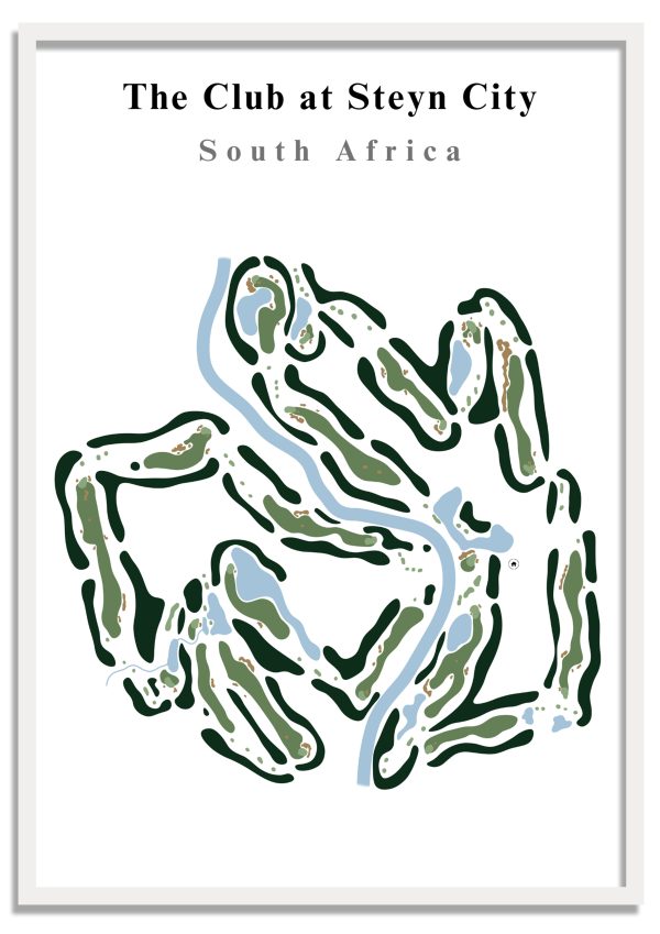 Steyn-City-1 The Club at Steyn City - South Africa – Minimalist Golf Course Print