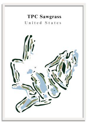 TPC Sawgrass - United States – Minimalist Golf Course Print