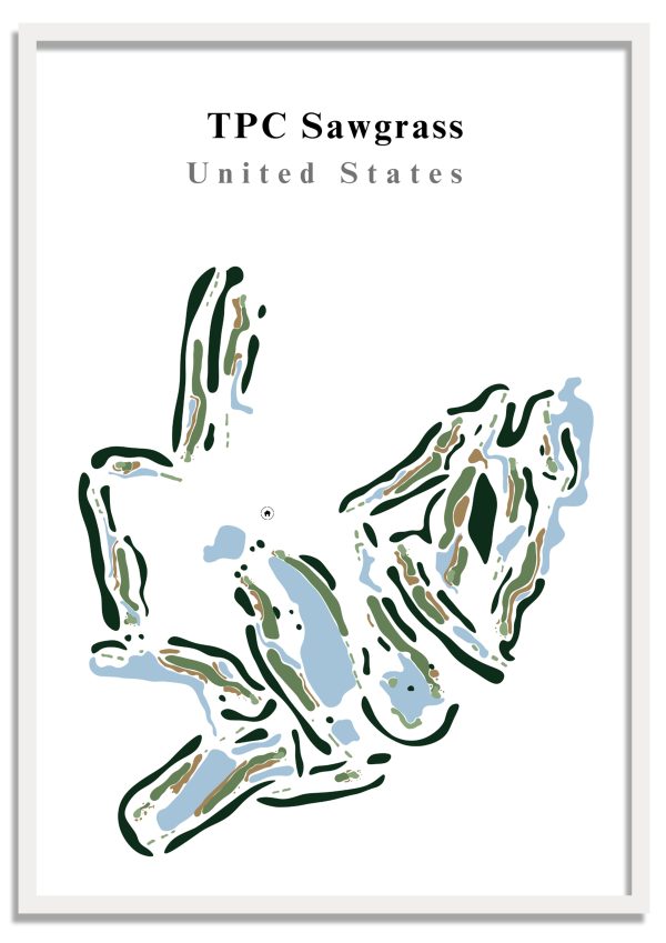 TPC Sawgrass - United States – Minimalist Golf Course Print