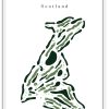 The Renaissance Club – Minimalistic Golf Course Print (Scotland) – Minimalist Golf Course Print