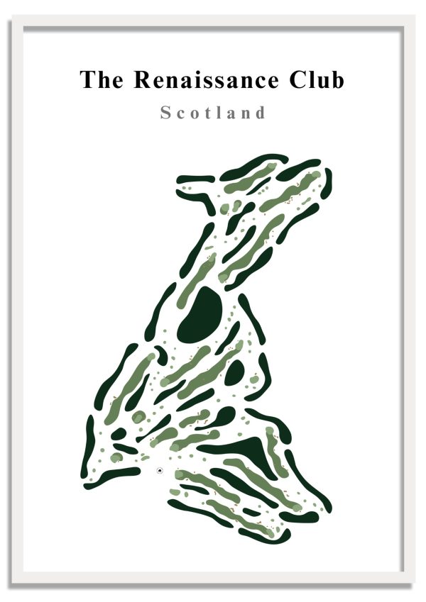 The Renaissance Club – Minimalistic Golf Course Print (Scotland) – Minimalist Golf Course Print