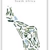 The Links - Fancourt - South Africa – Minimalist Golf Course Print
