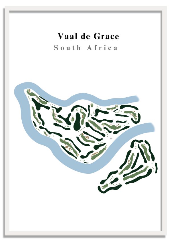 Vaal-de-Grace Vaal de Grace - South Africa – Minimalist Golf Course Print