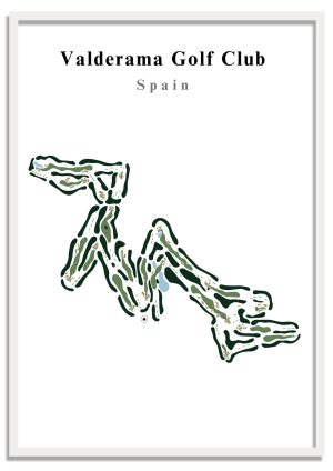 Valderrama Golf Club – Minimalistic Golf Course Print (Spain) – Minimalist Golf Course Print