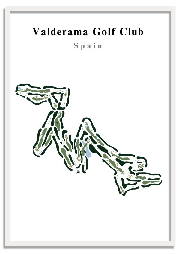 Valderrama Golf Club – Minimalistic Golf Course Print (Spain) – Minimalist Golf Course Print