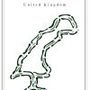 Wentworth West Course – Minimalistic Golf Course Print (United Kingdom) – Minimalist Golf Course Print