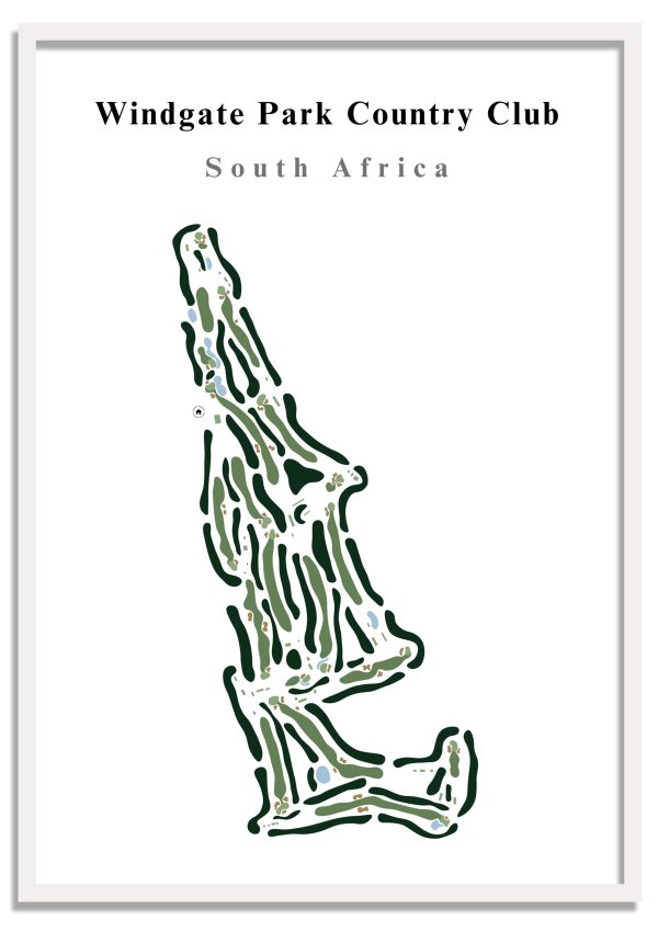 Windgate Wingate Park Country Club - South Africa – Minimalist Golf Course Print