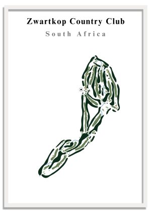 Zwartkops Zwartkop Country Club - South Africa – Minimalist Golf Course Print
