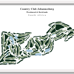 Country Club Johannesburg - South Africa – Minimalist Golf Course Print