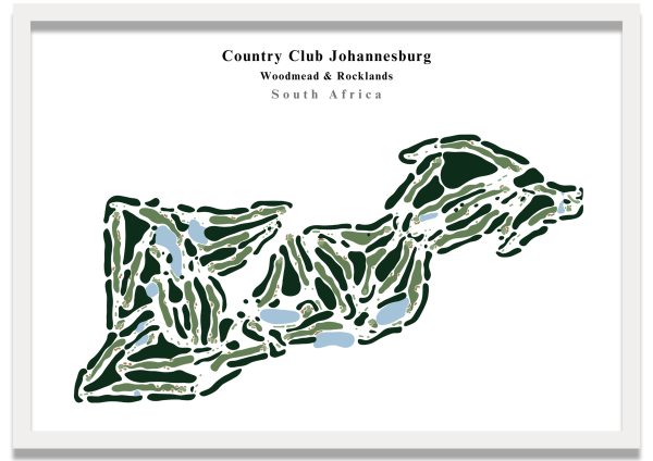 Country Club Johannesburg - South Africa – Minimalist Golf Course Print