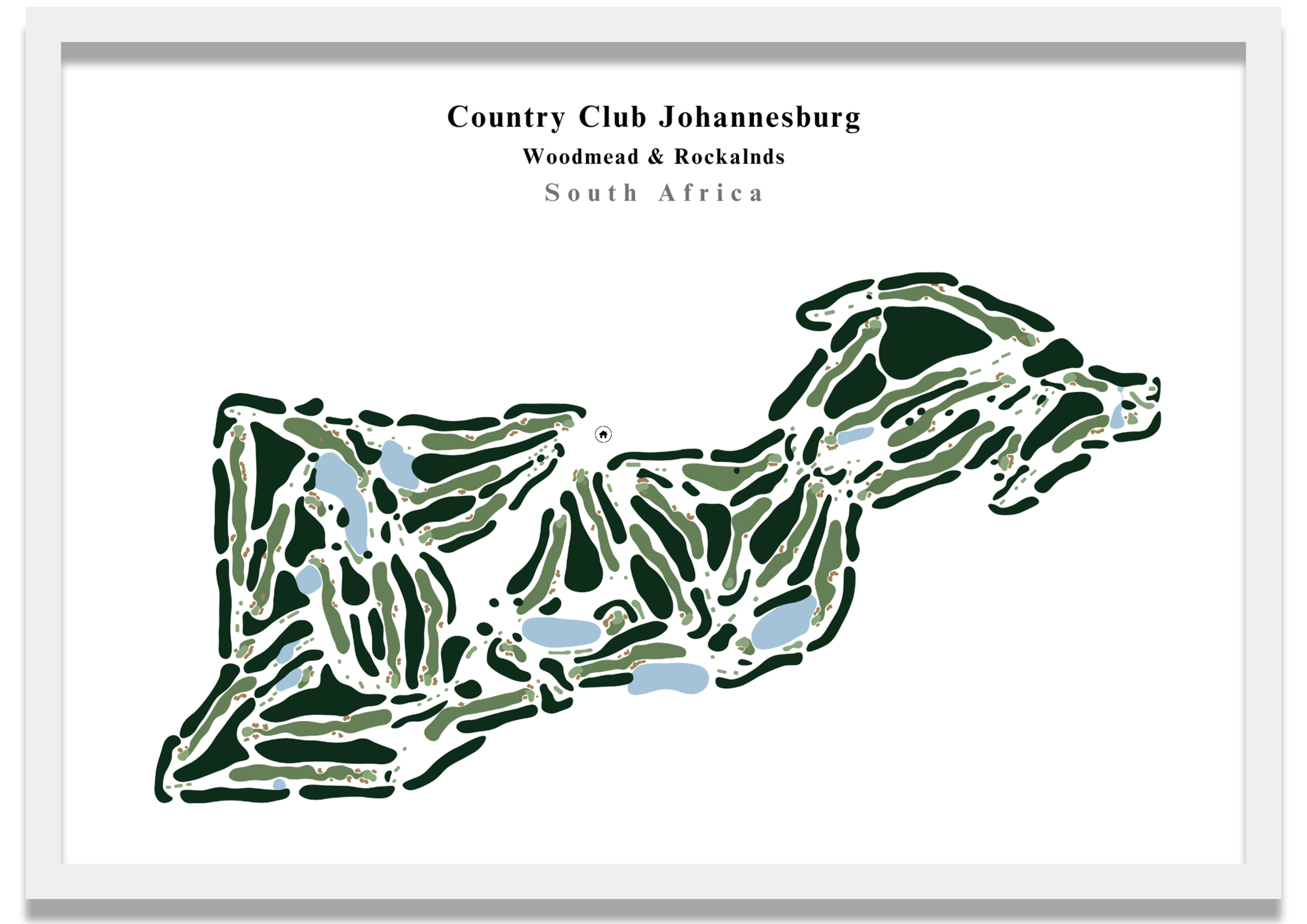 Country Club Johannesburg - South Africa – Minimalist Golf Course Print