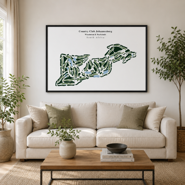 Country Club Johannesburg - South Africa – Minimalist Golf Course Print