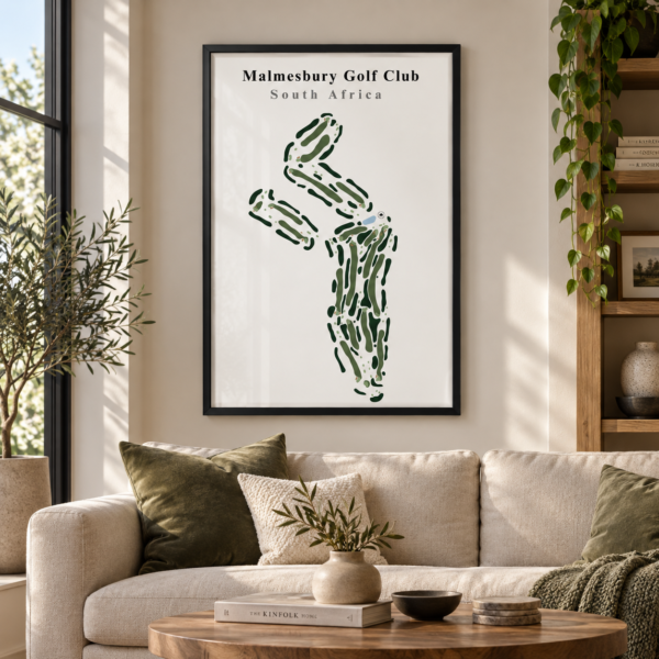 Malmesbury Golf Club - South Africa – Minimalist Golf Course Print