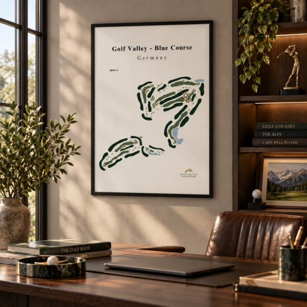 Golf Valley - Germany– Minimalist Golf Course Print