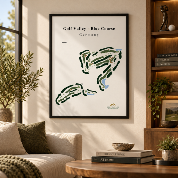 Golf Valley - Germany– Minimalist Golf Course Print