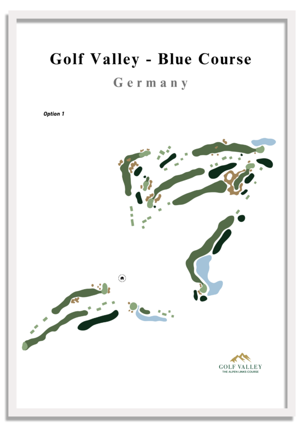 Golf Valley - Germany– Minimalist Golf Course Print