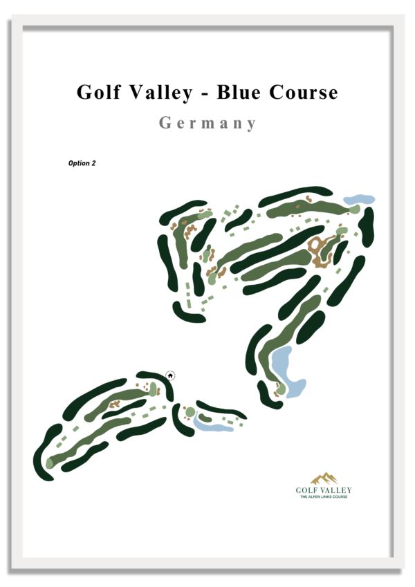 Golf Valley - Germany– Minimalist Golf Course Print