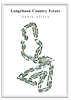 Langebaan Country Estate - South Africa – Minimalist Golf Course Print